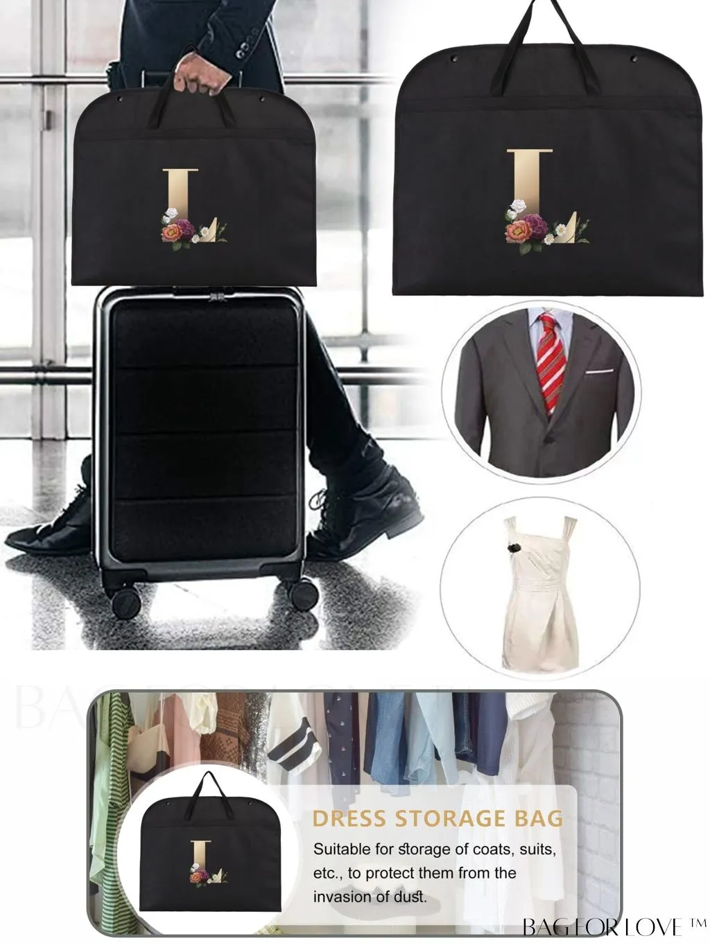 BagForLove - Wardrobe-Ready Wedding Dress Travel Bag: Elegant Storage for Clothing & Accessories