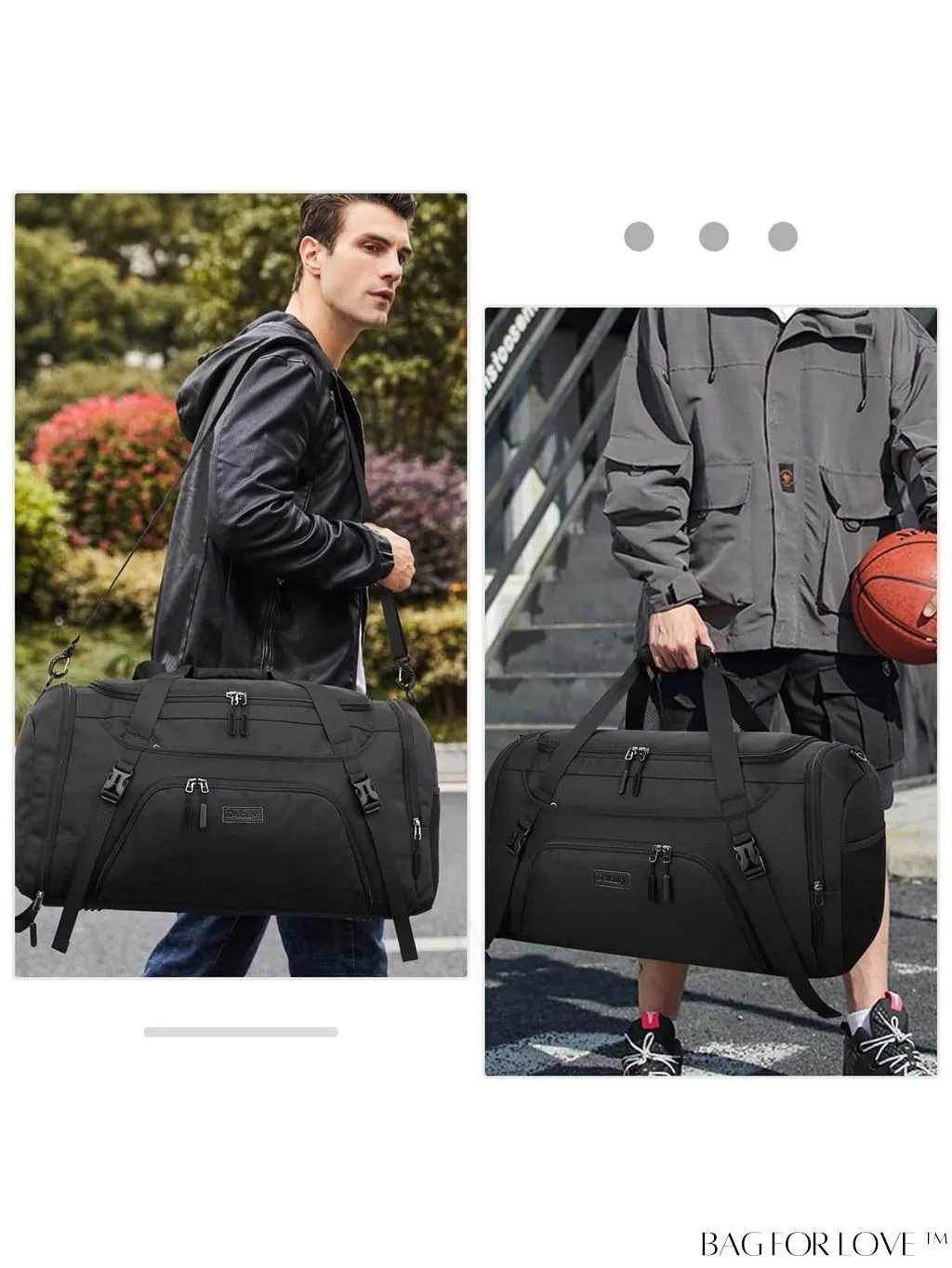 BagForLove - Waterproof 40L Sports Duffel with Shoe Compartment - for Men & Women