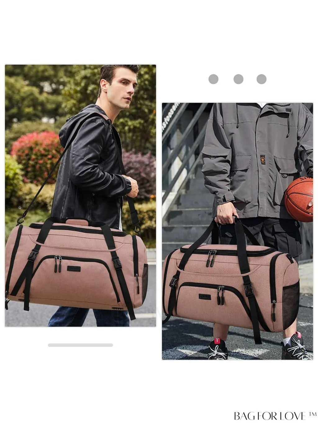 BagForLove - Waterproof 40L Sports Duffel with Shoe Compartment - for Men & Women