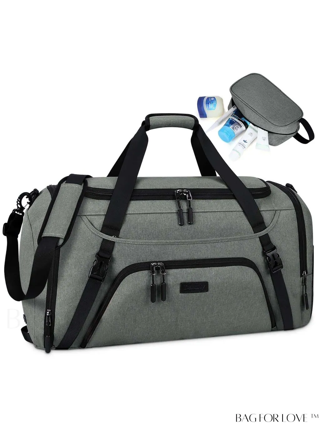 BagForLove - Waterproof 40L Sports Duffel with Shoe Compartment - for Men & Women