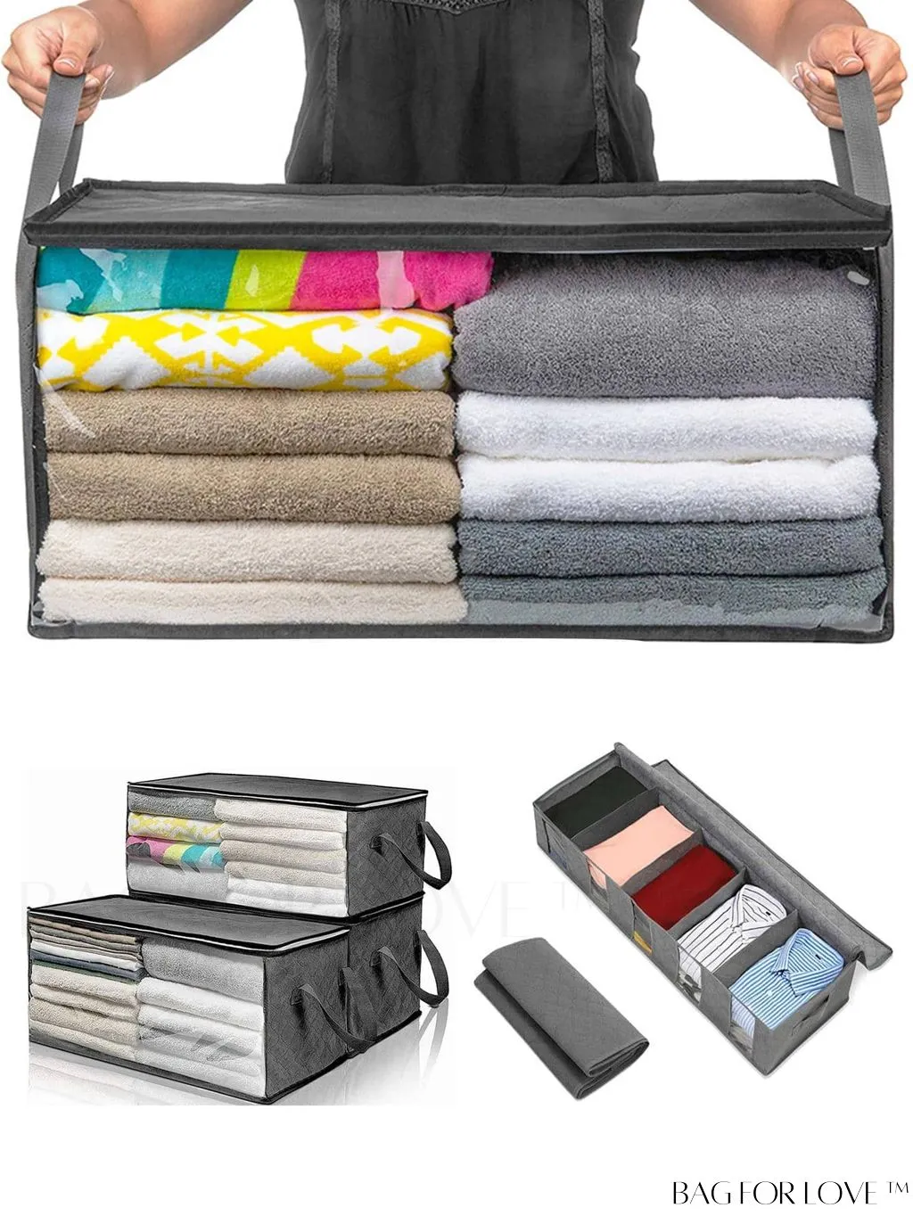 BagForLove - Waterproof Clothes Storage Bag for Home, Large Capacity, Moisture-Proof Quilt Organizer