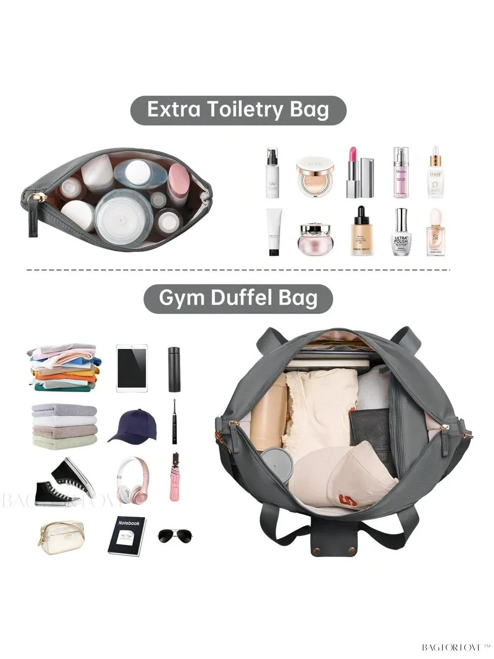 BagForLove - Weekend Getaway Bag For Women Featuring A Wet Pocket