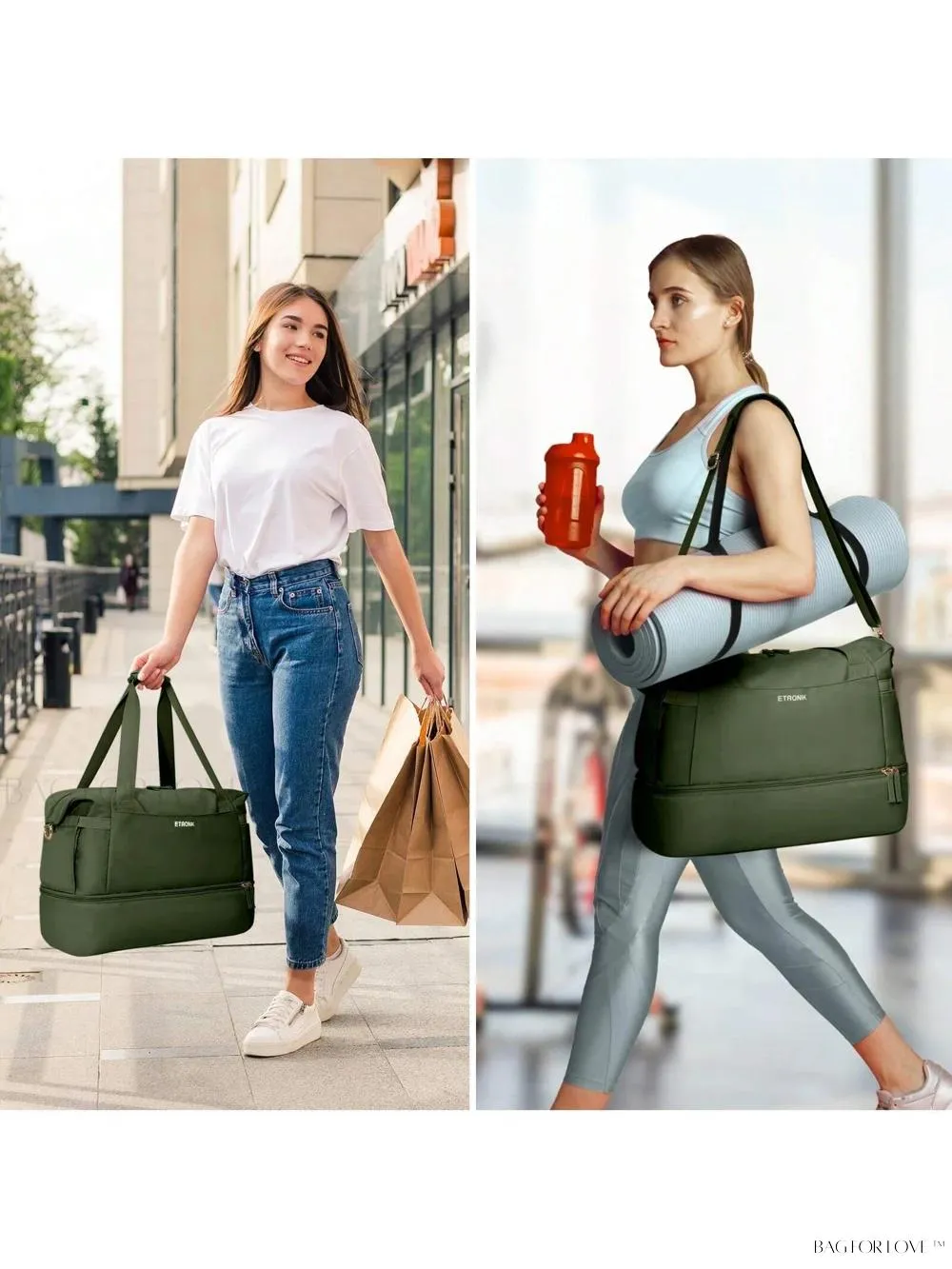 BagForLove - Weekend Getaway Bag For Women Featuring A Wet Pocket