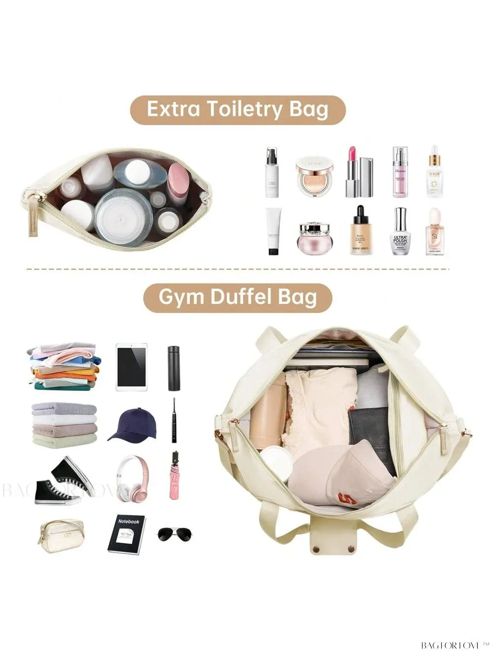 BagForLove - Weekend Getaway Bag For Women Featuring A Wet Pocket