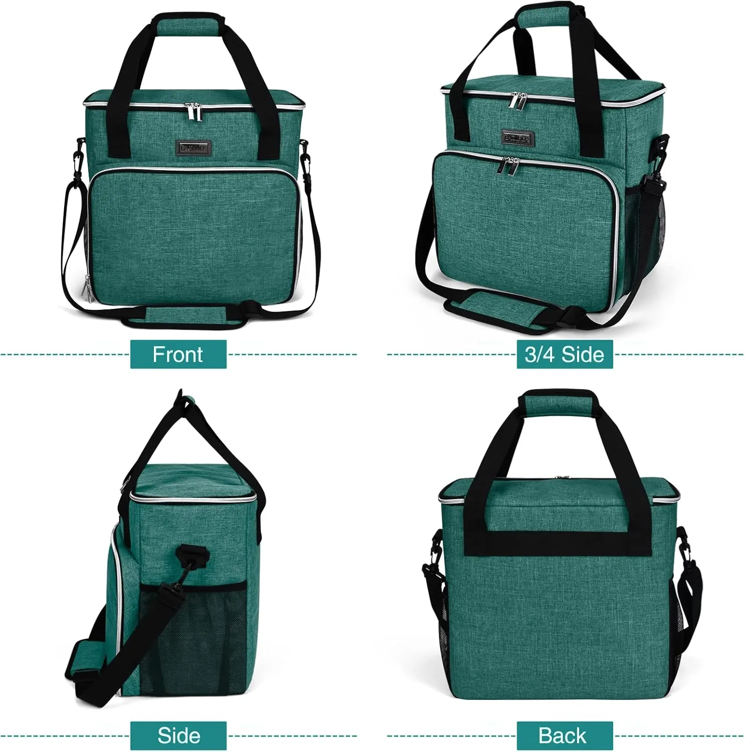 BAGLHER Pet Travel Set Airline-Approved Carrier for Small/Medium Cats & Dogs   Travel Bag with Food Containers & Silicone Bowls, Grey & Green