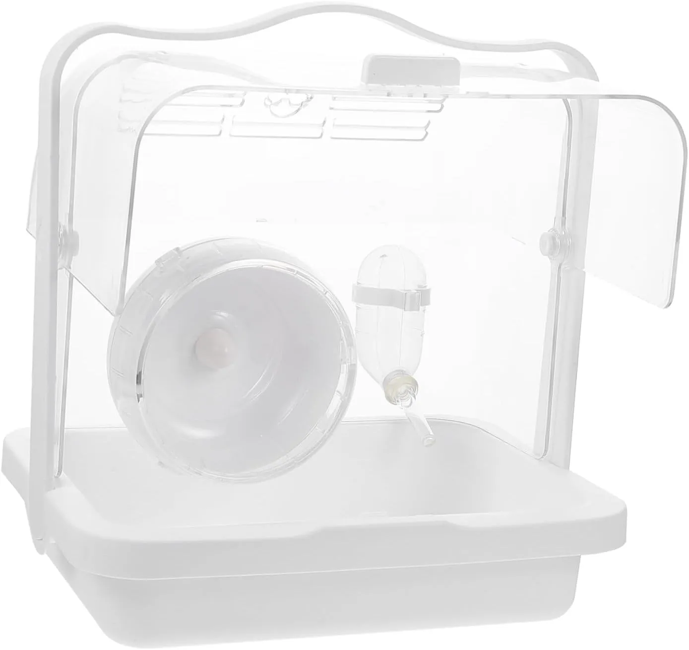 Balacoo Transparent Hamster Carrier Cage Portable Small Animal Travel Case for Outdoor Use Durable Handheld Pet for Hamsters Gerbils Hedgehogs and More