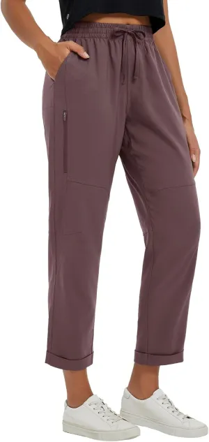 baleaf Women's Hiking Pants Ripstop Water Resistant Lightweight Golf Pants Quick Dry Zip Pockets Work Travel Clothes