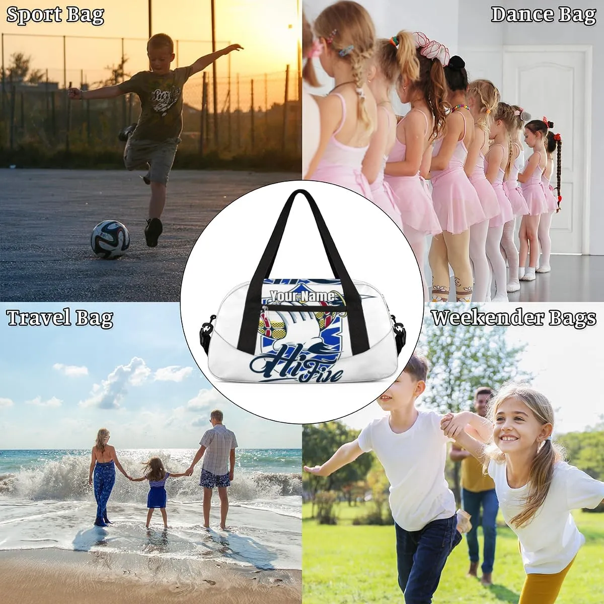 BaseBall Sport Kids Duffel Overnight Bag Boys, Ball Waterproof Gym Sports Duffle Bag Teen Personalized Travel Gymnastic Weekender Bag Custom Carry on Toe Bag for Boys