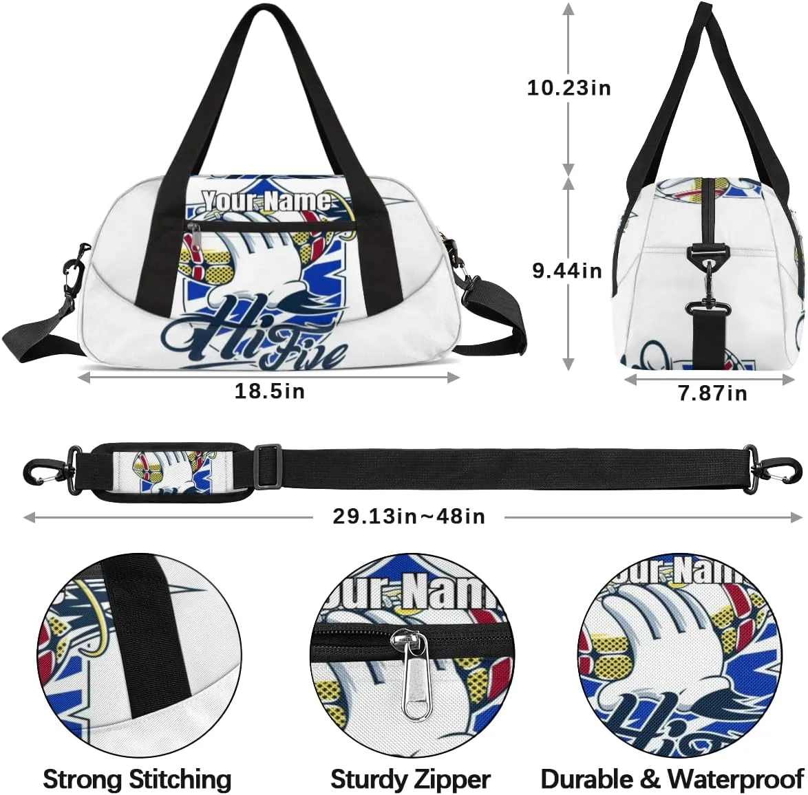 BaseBall Sport Kids Duffel Overnight Bag Boys, Ball Waterproof Gym Sports Duffle Bag Teen Personalized Travel Gymnastic Weekender Bag Custom Carry on Toe Bag for Boys