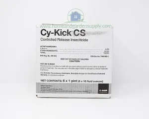 BASF Cy-Kick CS Insecticide, Controlled Release Indoor Outdoor Pest Control for Mosquitos, Flies, Ants, Fleas, 16 Ounces Concentrate Liquid, Case of 6