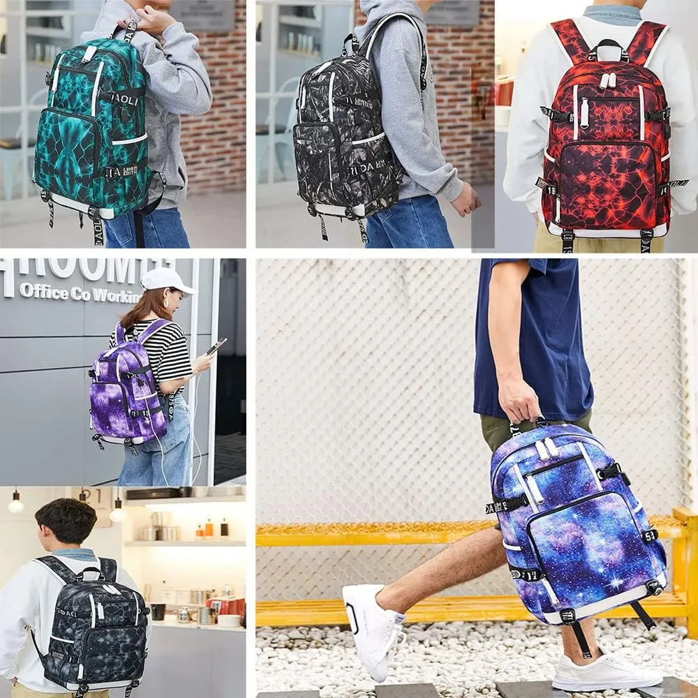Basketball Player 23 Multifunction Backpack Travel Student Backpack Fans Bookbag For Men Women (D)
