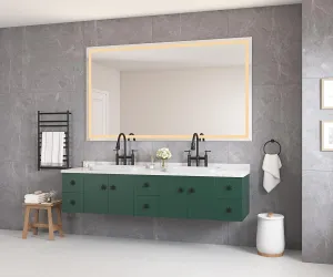 Bathroom led Mirror is Multi Functional and Each Function is Controlled by a Smart Touch Button. CO839