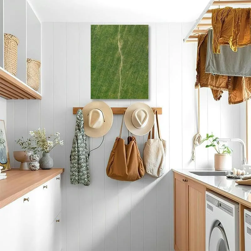 Bathroom Wall Art Trail through grasslands Pictures Wall Decor Framed Canvas Wall Art for Bedroom Artwork Paintings Living Room Kitchen Farmhouse 16x20