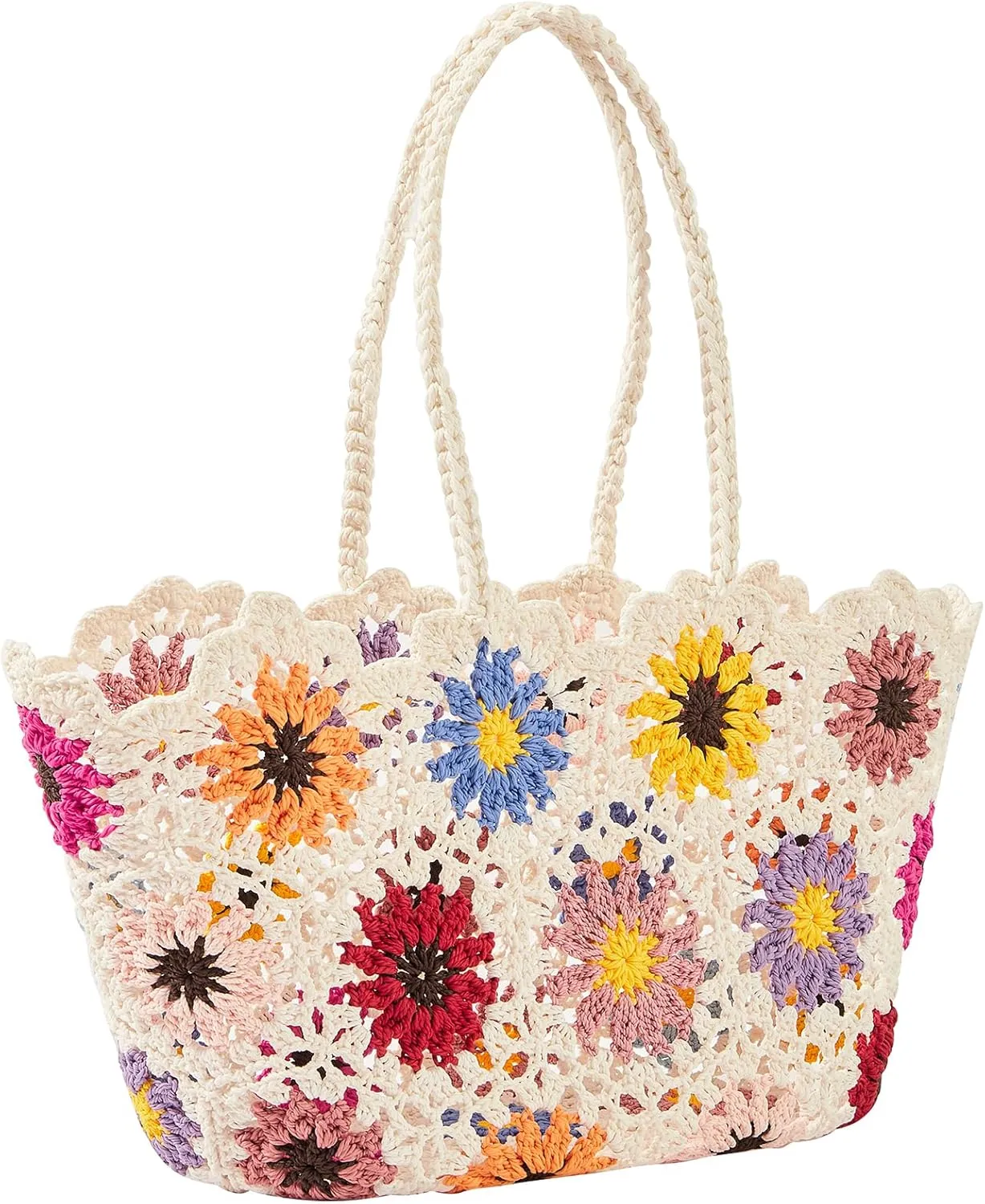 Beach Bags for Women Straw Tote Bag Floral Straw Bag Beach Straw Bag Large Tote Handbag Summer Beach Bag