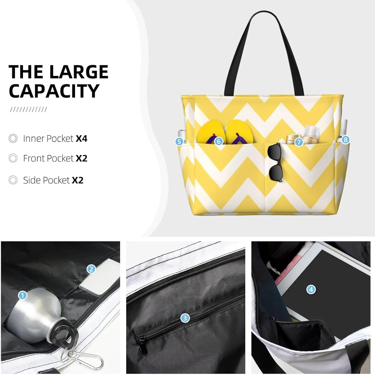 Beach Bags For Women, Swim Pool Bag For Travel Vacation