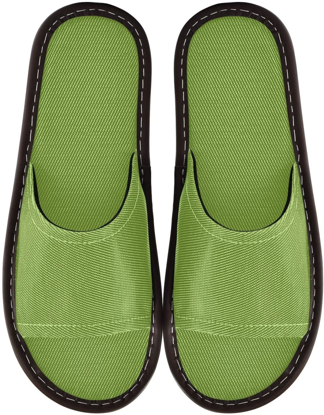 Beige Green Women Men's Spa Shower Slippers Reusable Dorm Home Slides for Home Outdoor Beach