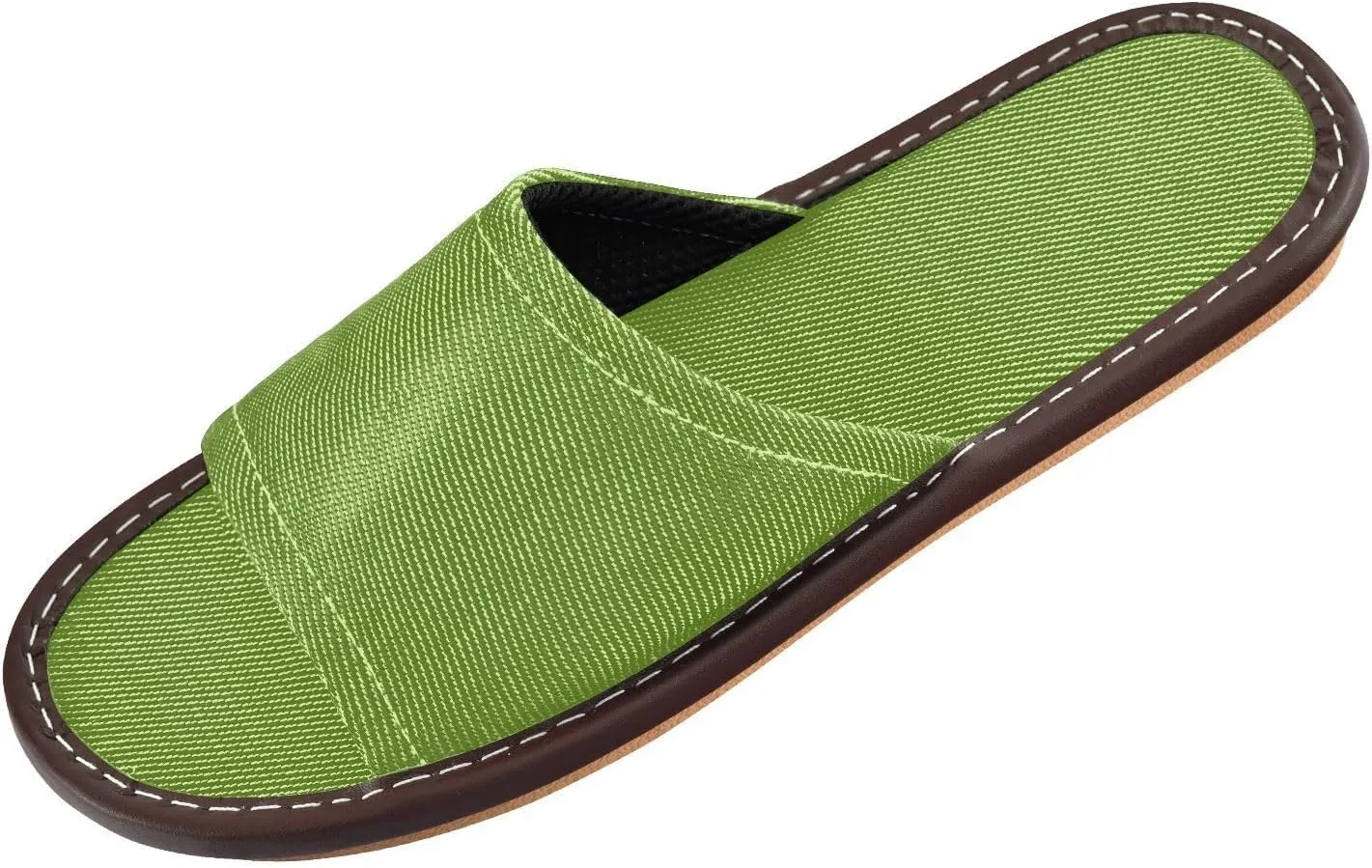 Beige Green Women Men's Spa Shower Slippers Reusable Dorm Home Slides for Home Outdoor Beach