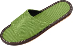 Beige Green Women Men's Spa Shower Slippers Reusable Dorm Home Slides for Home Outdoor Beach