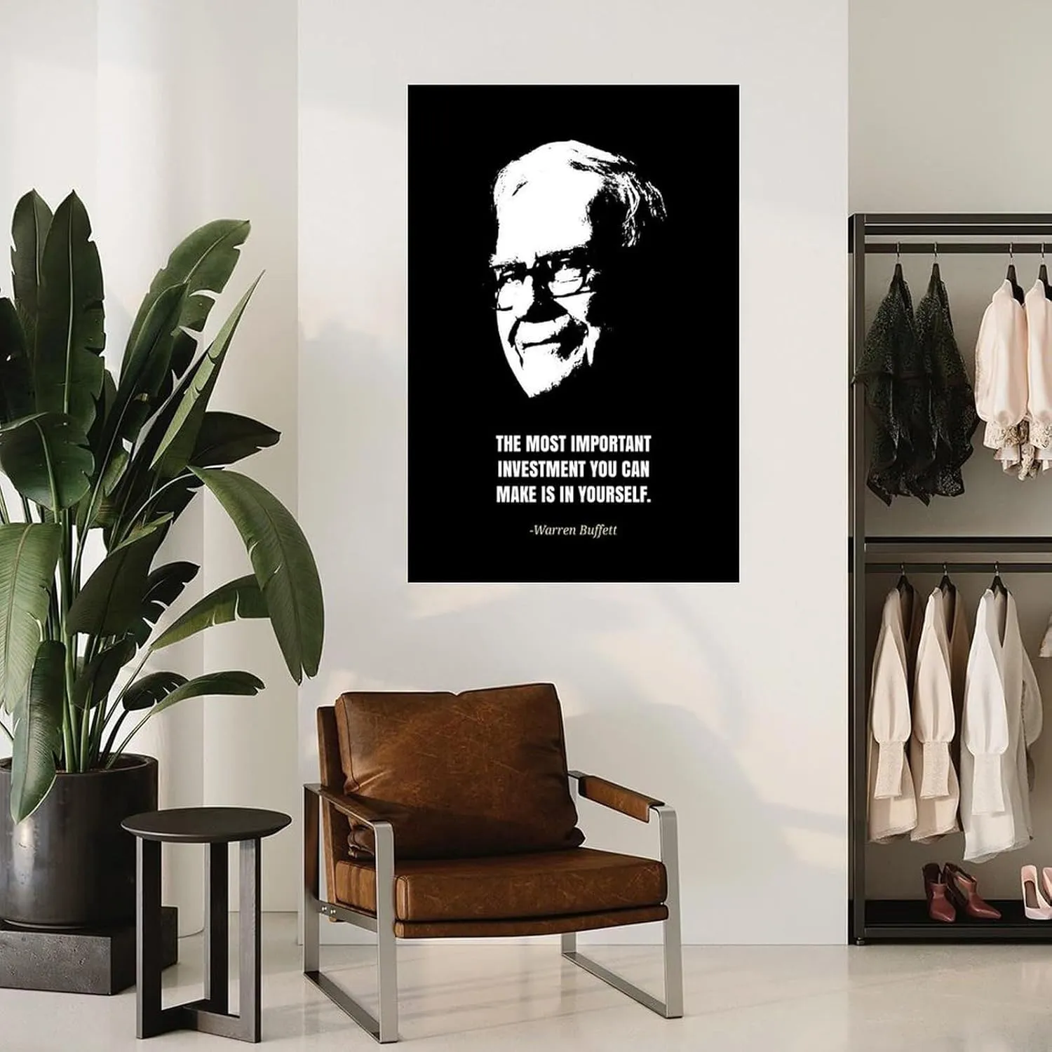 Berkshire Hathaway Chairman Warren Buffett Quotes Poster (1) Canvas Painting Posters And Prints Wall Art for Living Room Bedroom Decor 16x24inch(40x60cm) Unframe-style