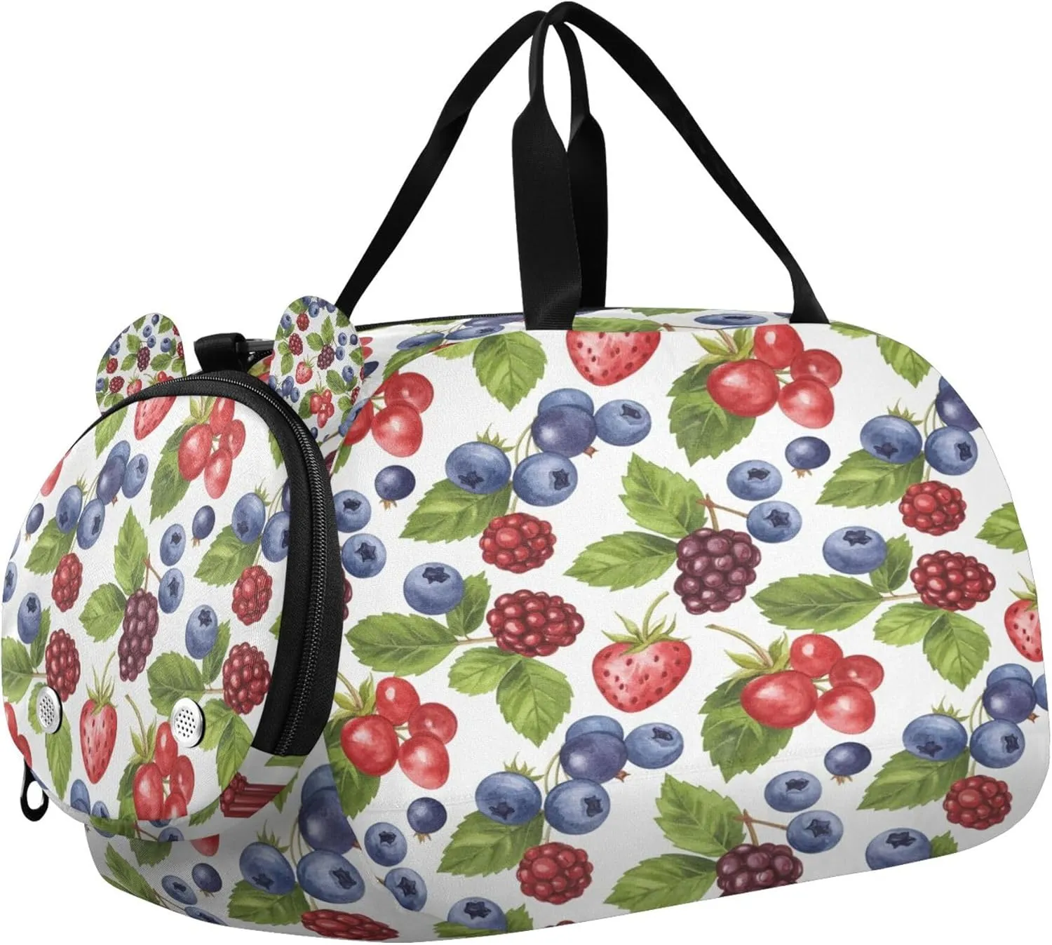 Berry Kids Overnight Sports Duffel Bags with Shoe Compartment & Wet Pocket Travel Sport Gym Bag for Girls Boys