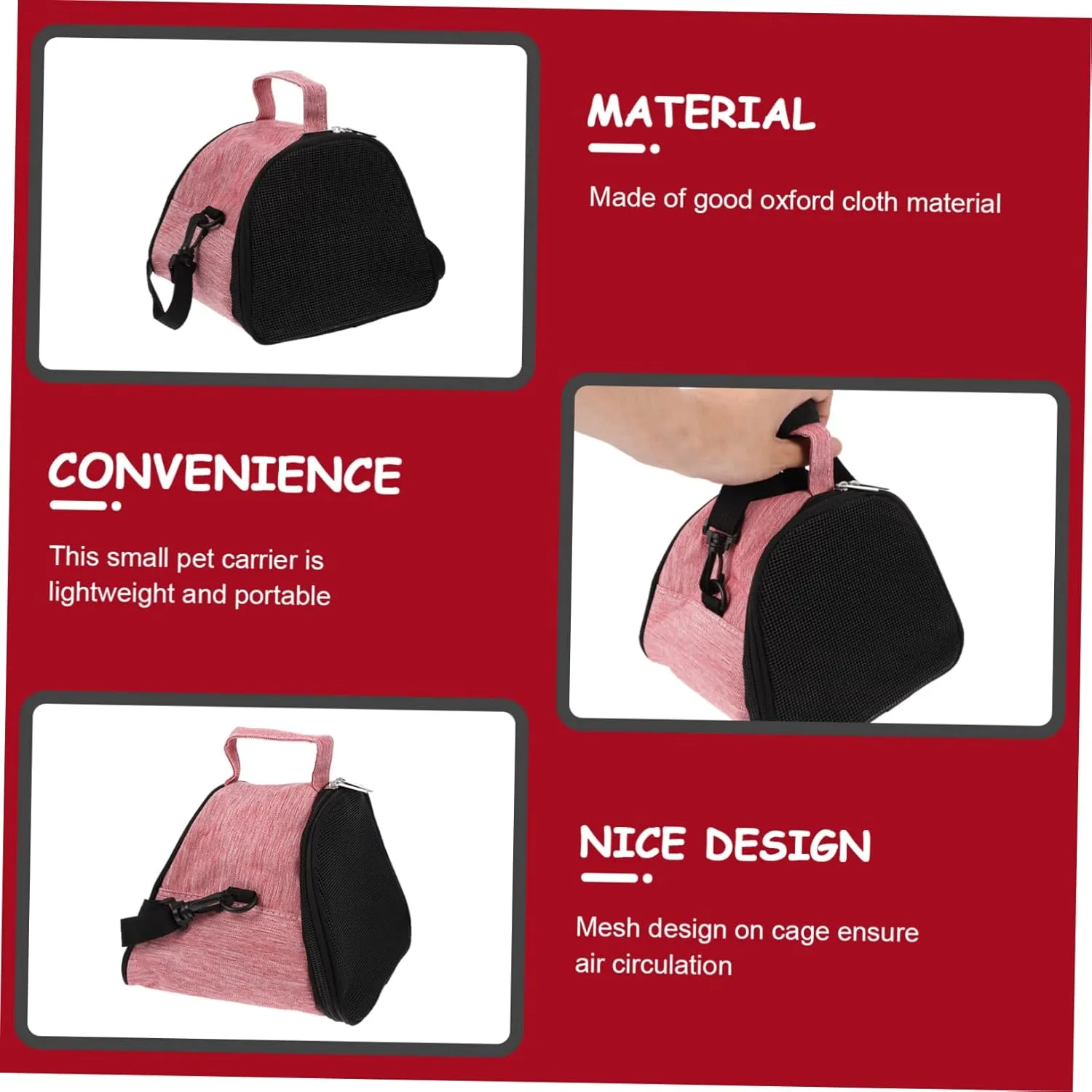 BESPORTBLE 3pcs Hamster Backpack Breathable Mesh Carrier for Small Pets Guinea Travel Bag