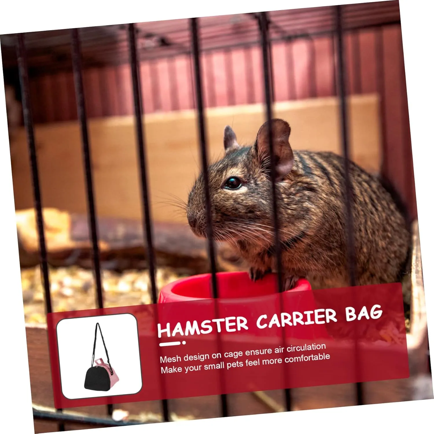 BESPORTBLE 3pcs Hamster Backpack Breathable Mesh Carrier for Small Pets Guinea Travel Bag