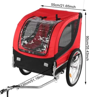 Bicycle Trailers, Dog Bike Carrier, Pet Bike Trailer, Smoothly Rolling Safety Bicycle Cart, Easy to Connect and Disconnect to Bikes