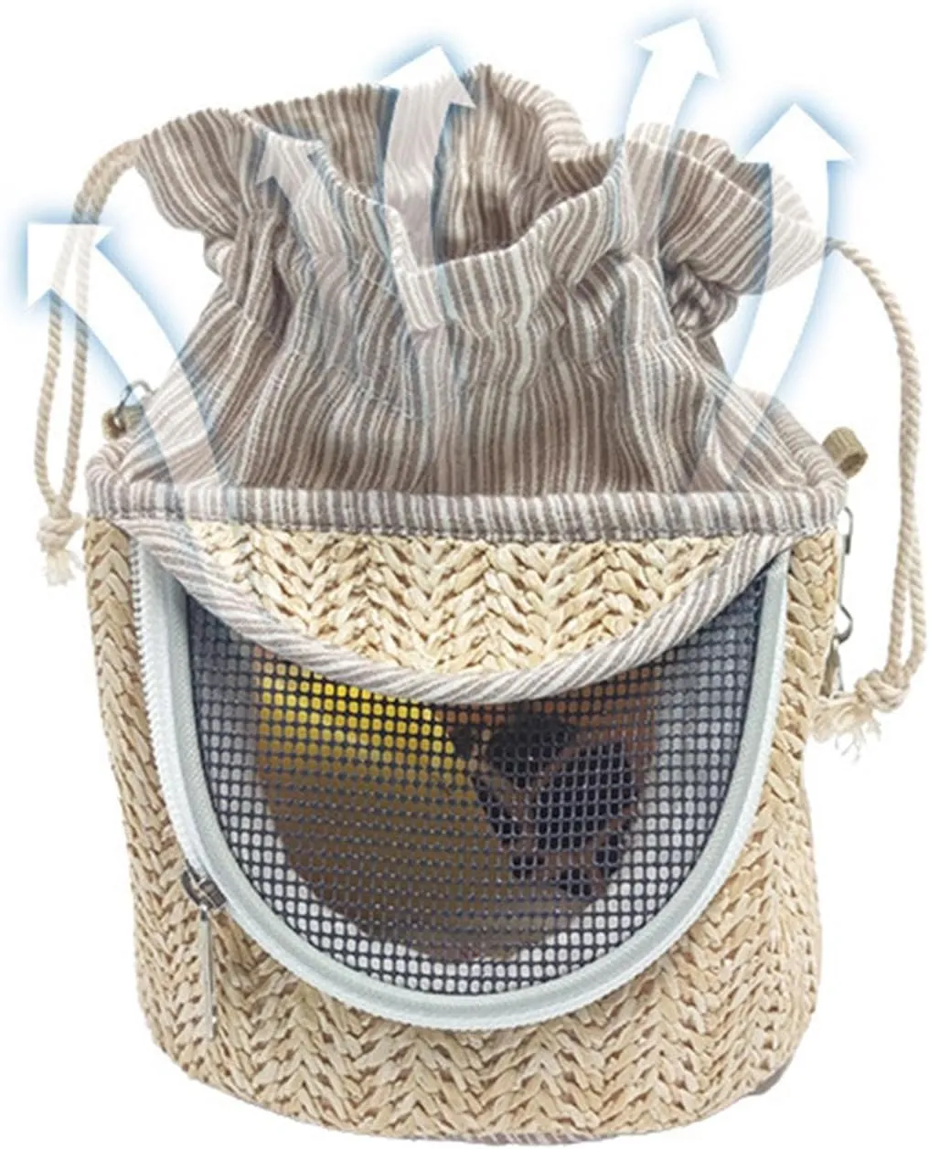 Bird Carrier Bag Shoulder Bag Cage Portable Cage Travel Bag Outdoor Parrot Bag Crossbody for Parakeets Small Birds Lovebirds, Light Coffee