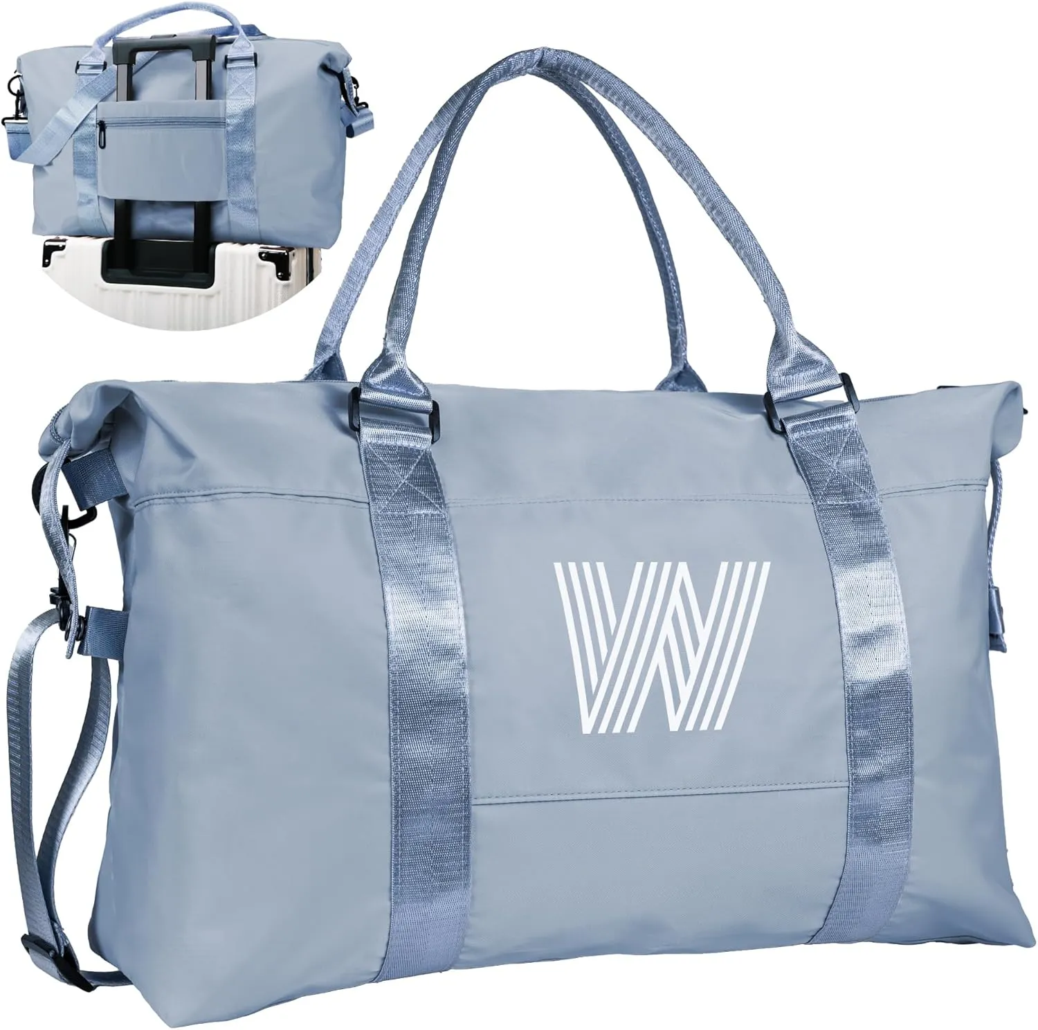 Birthday Gifts for Women, Initial Travel Duffel Bag, Duffel Bag,Personalized Weekender Bag，Monogram Overnight Bag Wedding Girlfriend Birthday Gifts for Women Gifts for Teen Girls (Letter W)