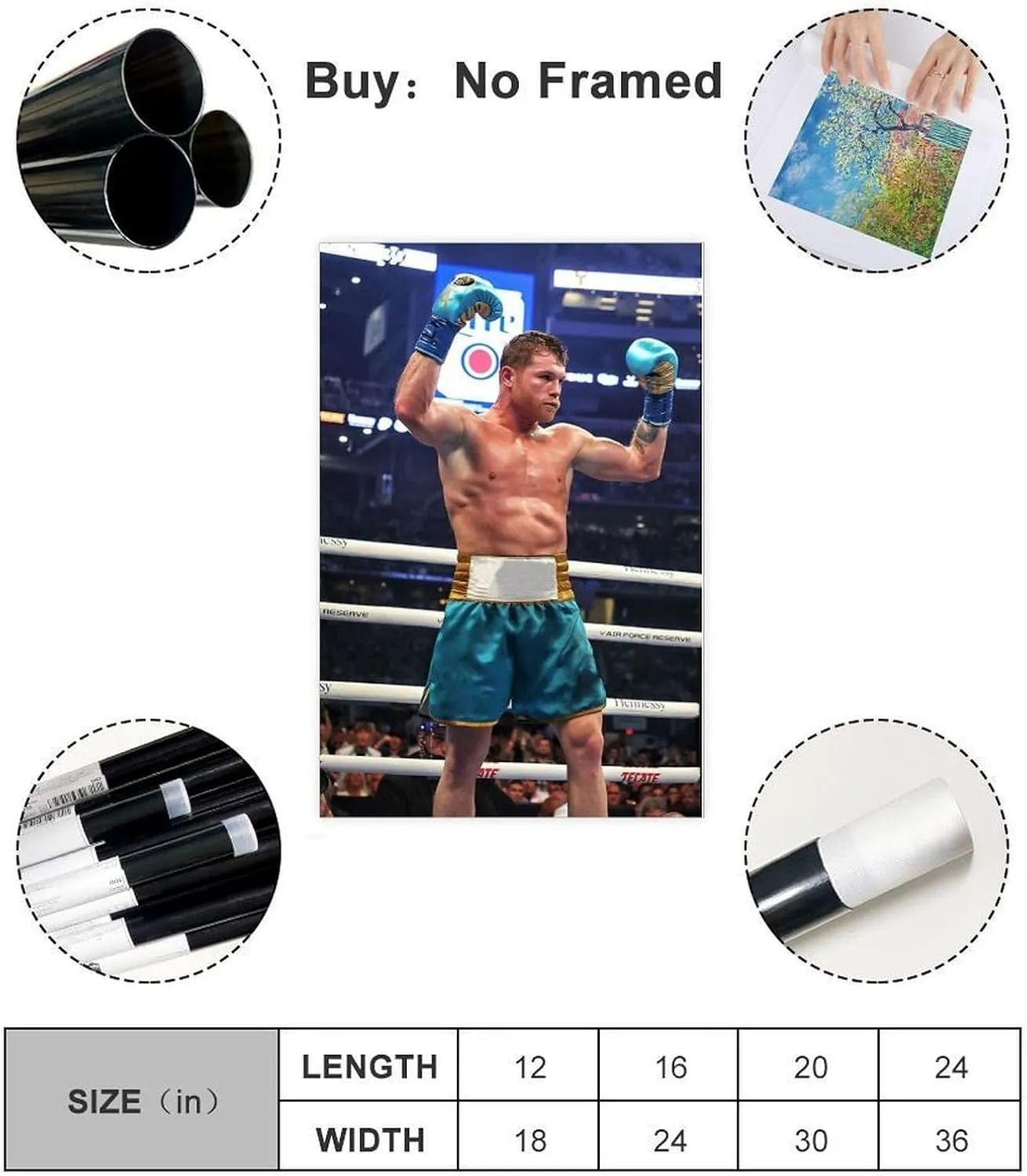 BjixZAx Canelo Alvarez Profession Boxing Athlete Poster16 Canvas Poster Bedroom Living Room Office Decoration Gifts Unframe:12x18inch(30x45cm)