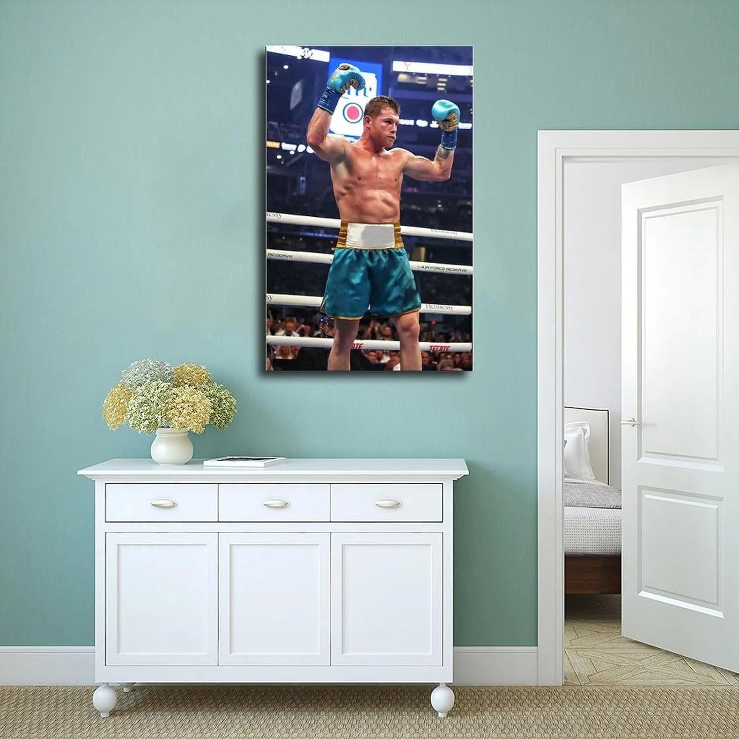 BjixZAx Canelo Alvarez Profession Boxing Athlete Poster16 Canvas Poster Bedroom Living Room Office Decoration Gifts Unframe:12x18inch(30x45cm)