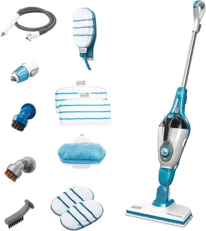 BLACK DECKER 7-in-1 Steam Mop and Steam Glove Handheld Steamer, Complete Steam Cleaning Solution, Corded (HSMC1361SGP)
