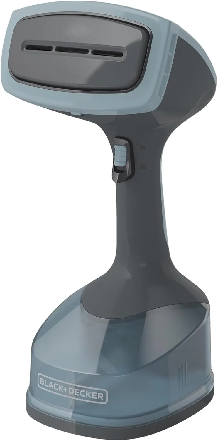 BLACK DECKER Advanced Handheld Steamer for Clothes, Fast Wrinkle Removal, Auto Shut-Off, Attachments for Delicate Fabrics, Lint Removal, and Steaming Curtains, Upholstry (HGS200)