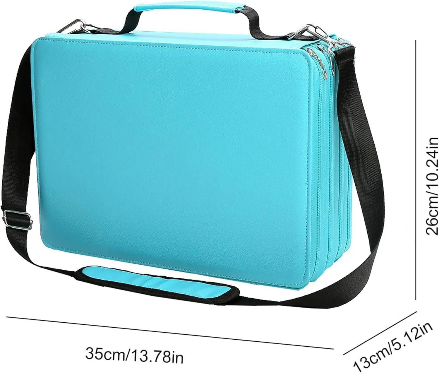 Black Marker Case, 224 Slots Alcohol Marker Case Markers Carrying Bag Holder for Art Sketch Marker, Permanent Paint Marker, Dry Erase Marker, Repair Marker Pen, Color Highlighte Art Supplies