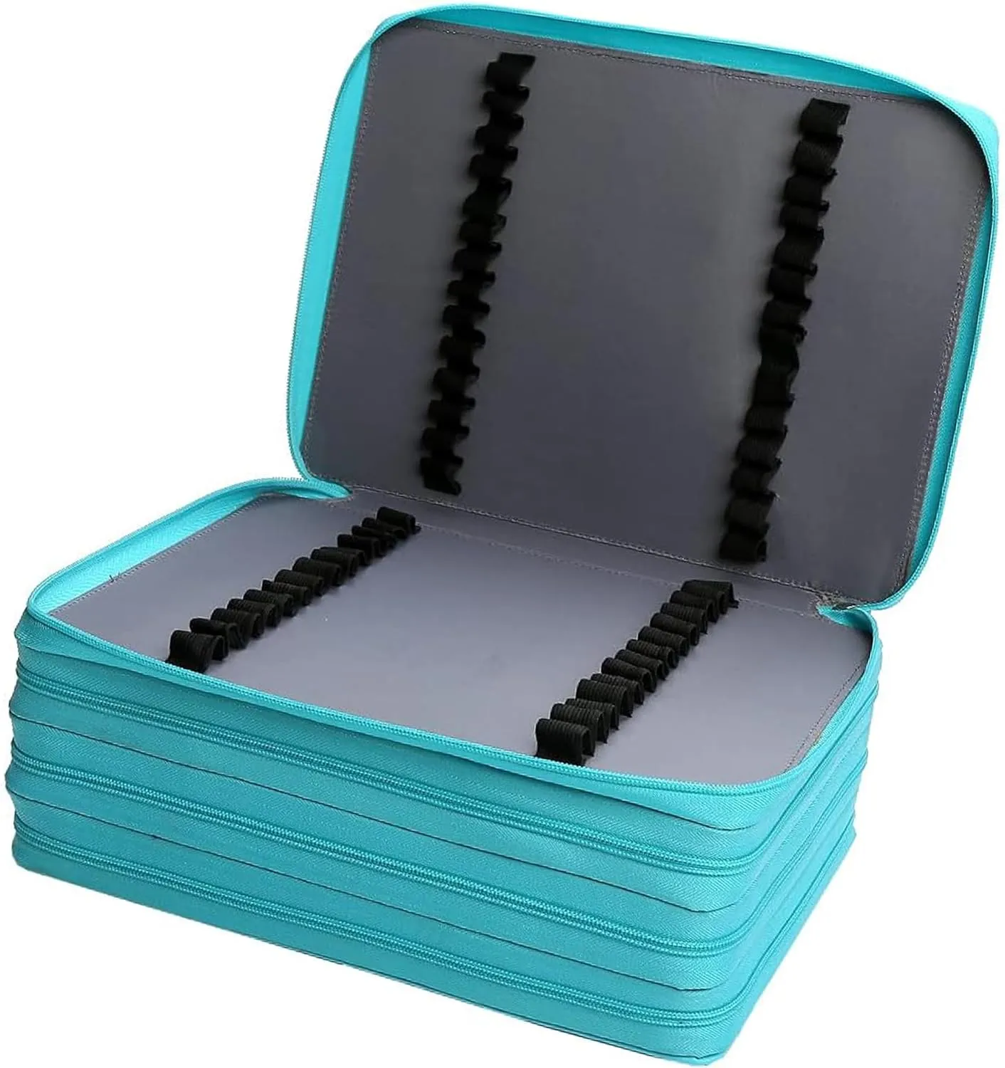 Black Marker Case, 224 Slots Alcohol Marker Case Markers Carrying Bag Holder for Art Sketch Marker, Permanent Paint Marker, Dry Erase Marker, Repair Marker Pen, Color Highlighte Art Supplies