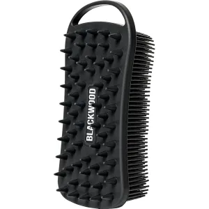 Blackwood For Men Double Duty Beard & Body Scrubber - Dual-Sided Men's Shower Tool - Handheld Body Wash Brush with Long Soft Silicone Bristles for Deep Cleaning - Short Exfoliating Tips for Beard Care