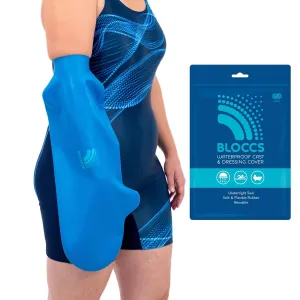 BLOCCS 100% Waterproof Cast Covers for Shower Arm - Swim Cover, Cast Bag for Bath. Durable Cast Sleeve for Swimming - #ASA70 - Adult Short Arm