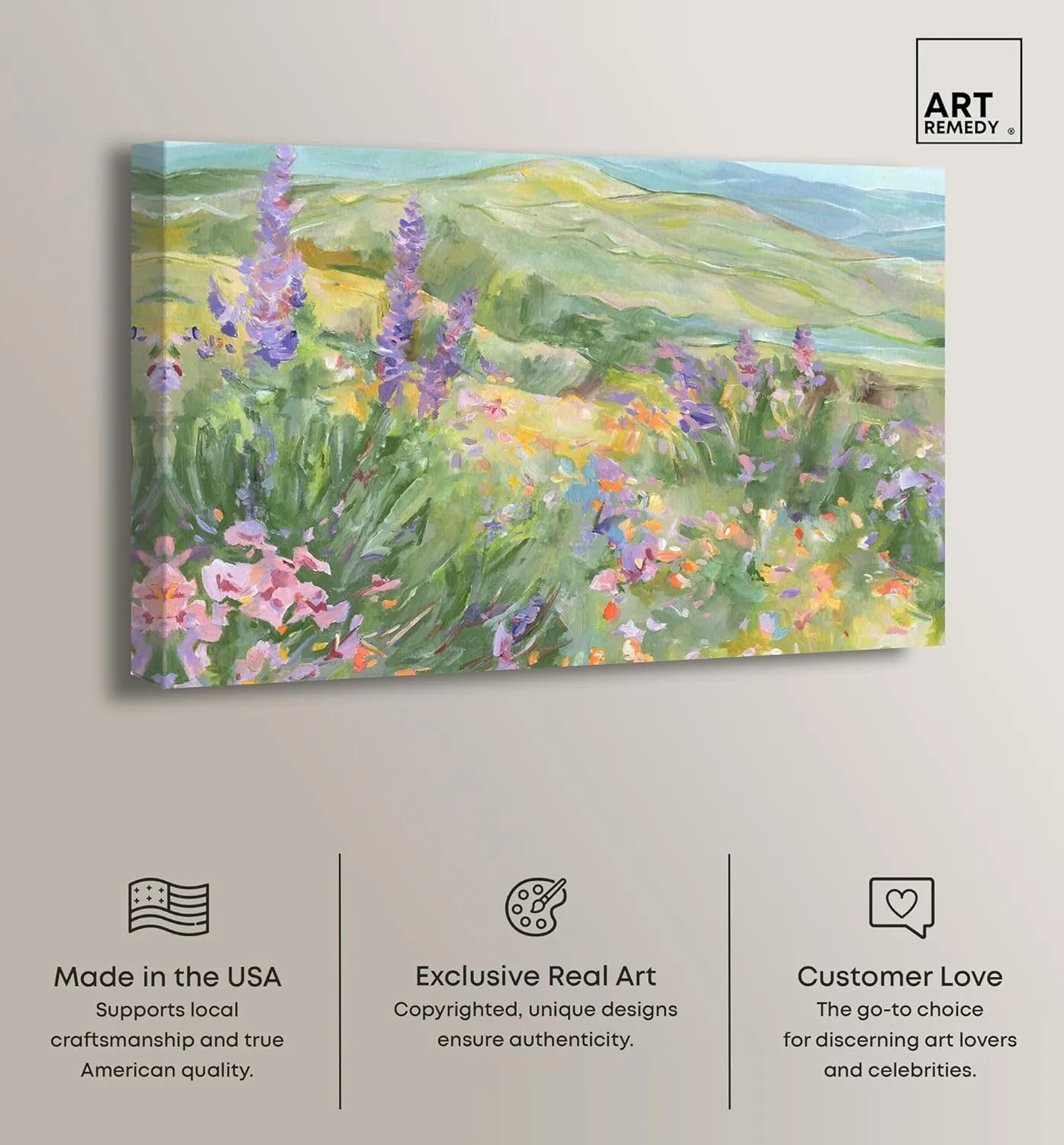 Blooming Fields Canvas Spring Color Prints, Gallery Wrapped, 15 x 10