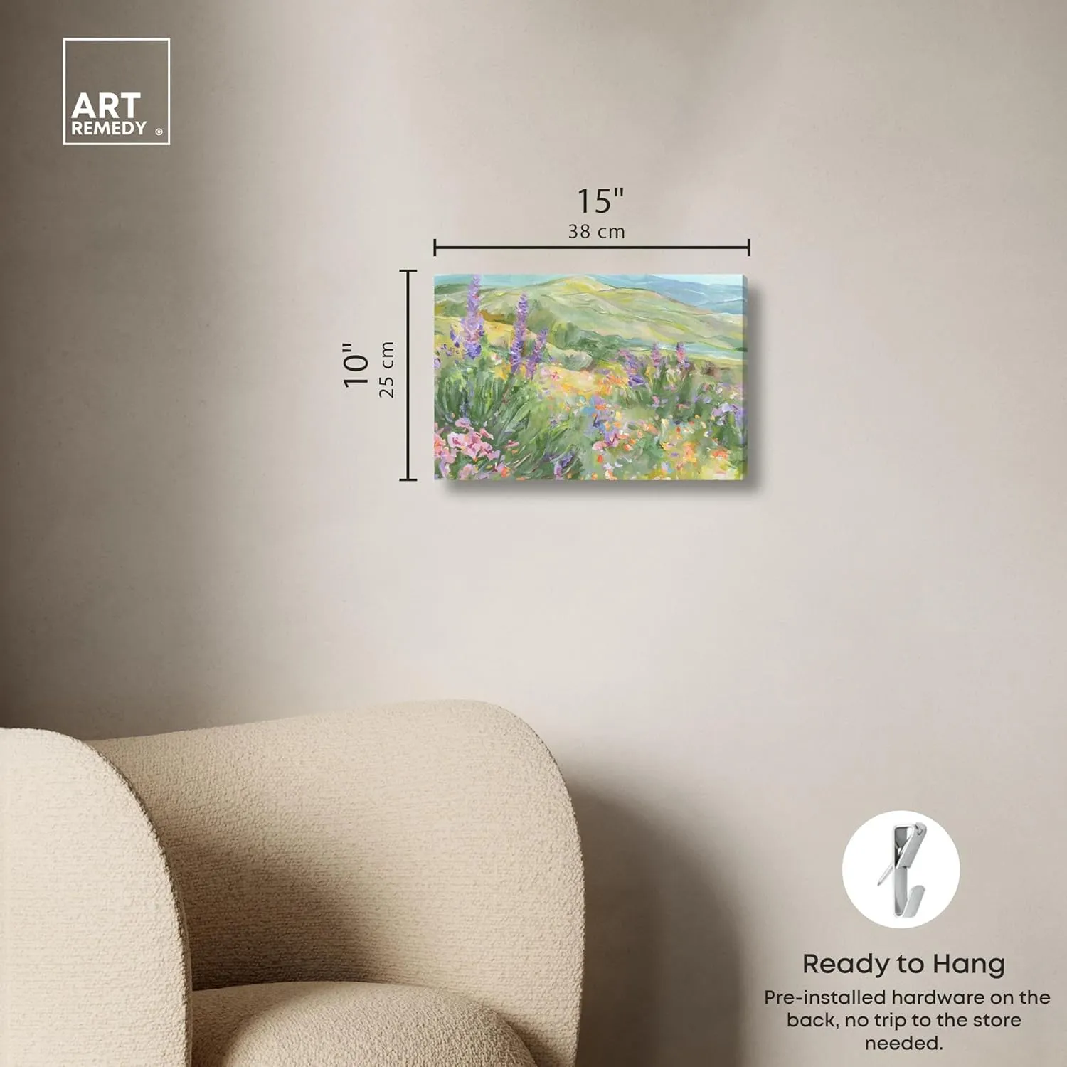 Blooming Fields Canvas Spring Color Prints, Gallery Wrapped, 15 x 10