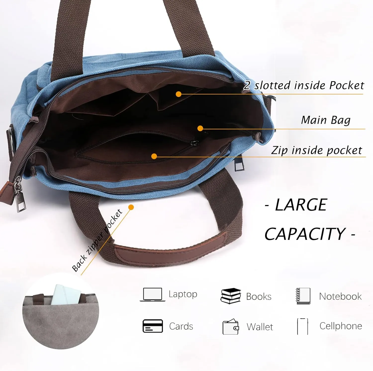 Blostirno Women's Casual Tote Purse Bag Shoulder Crossbody Large Capacity Nylon Top Handle Daily Handbag Work Bags
