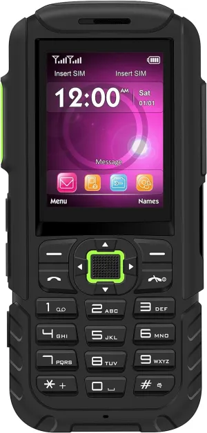 BLU Tank Mega T570 2.4" GSM Unlocked Cellphone 32MB Dual Sim W/Flashlight - Green