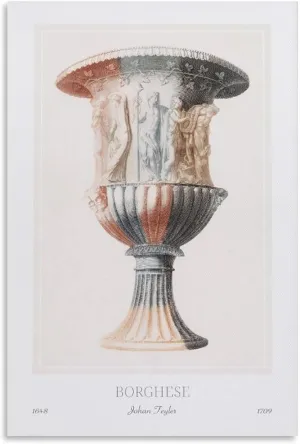 Borghese Vase Vintage Mythology Minimalist Greek Art Canvas Art Engraving Posters Canvas Prints Painting Wall Decor Art Picture Artwork Home Decor for Living Room for Gifts 24x36inch(60x90cm)