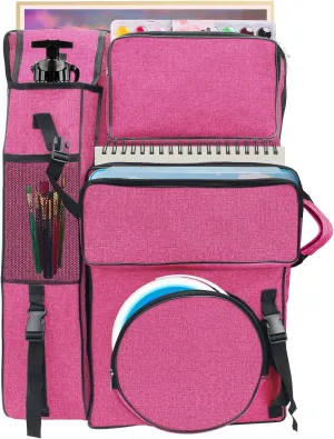 Boyistar Art Portfolio Carry Bag 20" x 26", Canvas Art Portfolio Backpack Traveling Outdoor Drawing Portfolio Case Large Capacity Artist Carrying Bag/Tote Bag for Drawing Board, Screen, Accessories