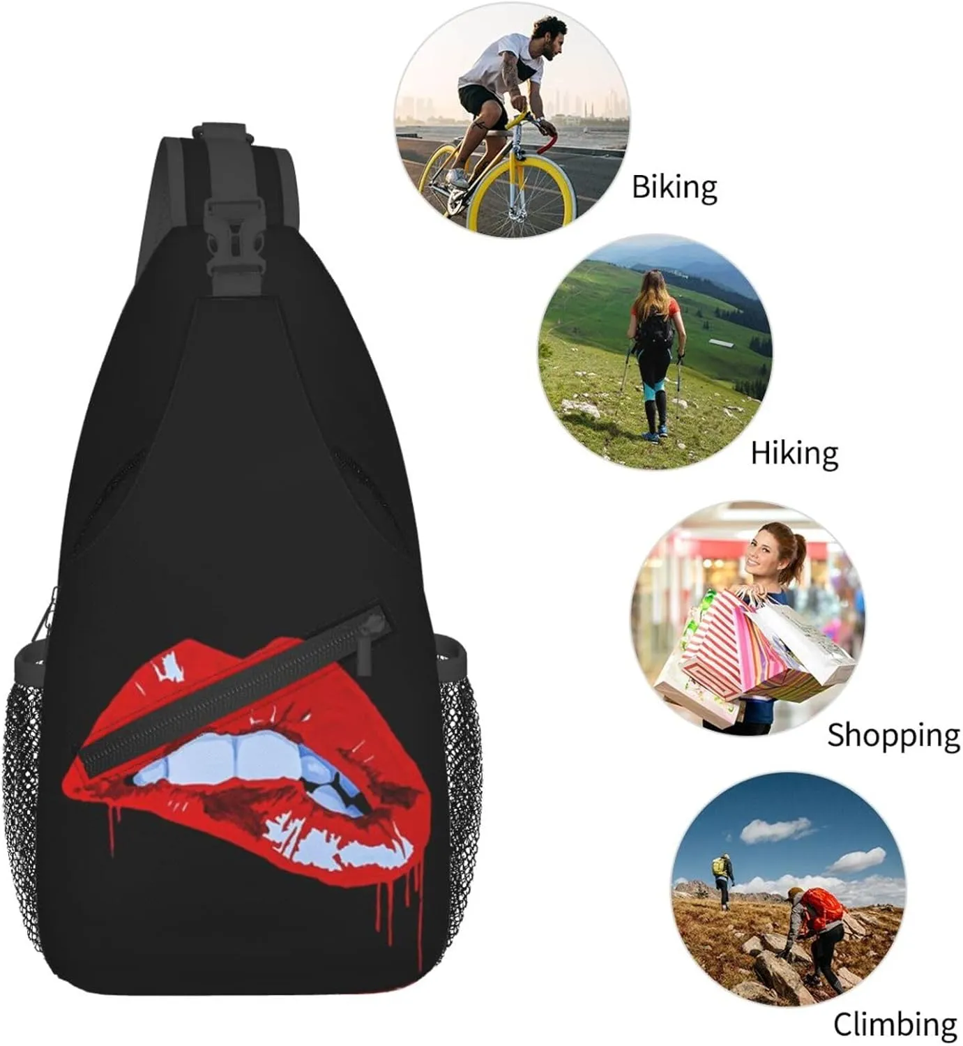 Breast Cancer Awareness Ribbon Faith Hope Love Sunflower Crossbody Bag Sling Bag Chest Bags Travel Shoulder Backpack