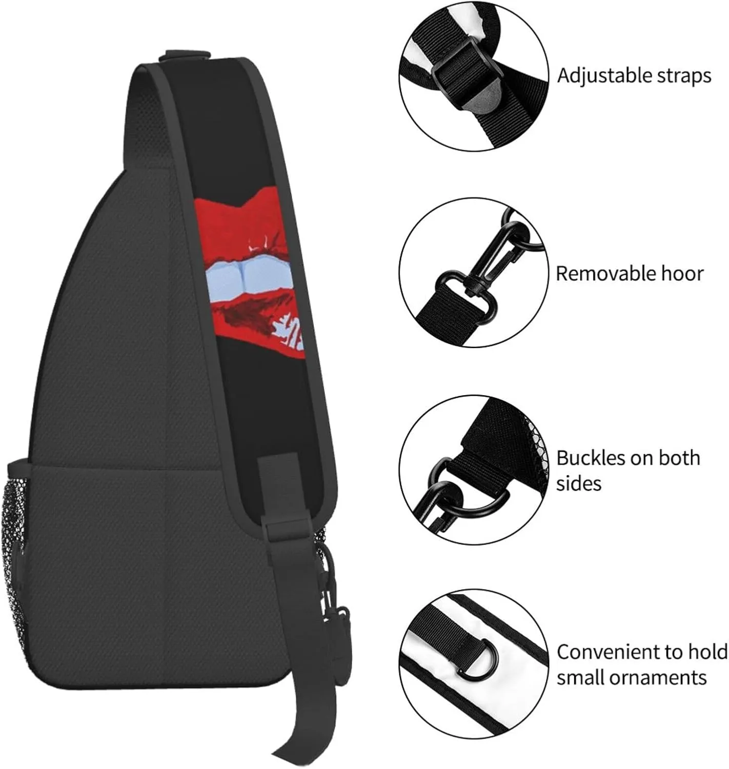 Breast Cancer Awareness Ribbon Faith Hope Love Sunflower Crossbody Bag Sling Bag Chest Bags Travel Shoulder Backpack