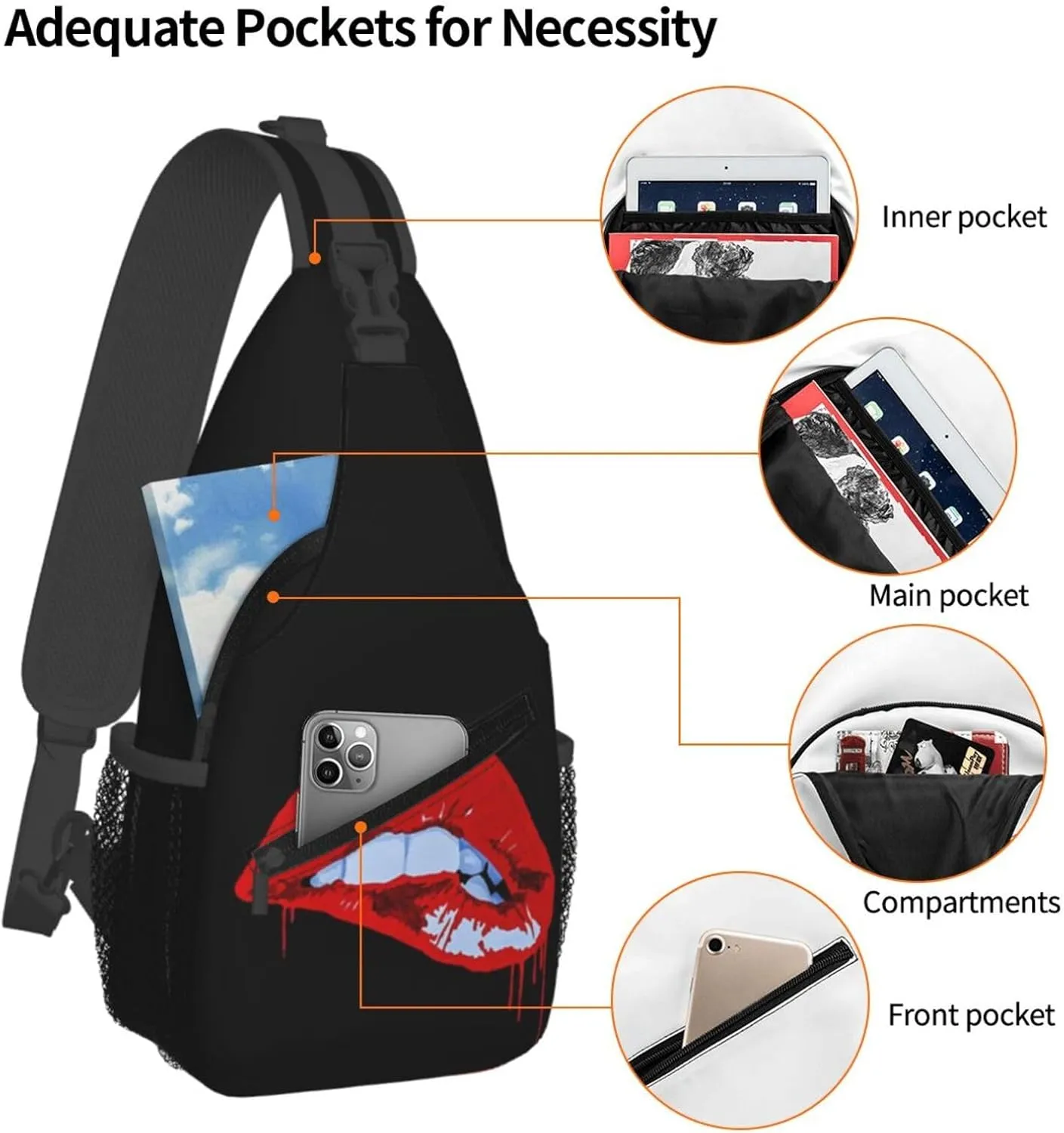 Breast Cancer Awareness Ribbon Faith Hope Love Sunflower Crossbody Bag Sling Bag Chest Bags Travel Shoulder Backpack