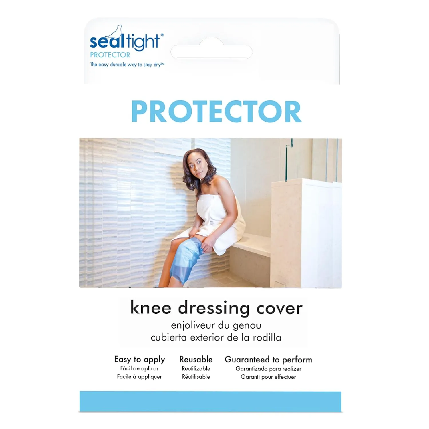 Brownmed - Seal-Tight Protector Knee - Knee Cast Cover for Showers & Swimming - Waterproof Cast & Bandage Shower Protector - Durable Shower Bag for Knee Casts - Large