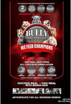 BULLY PERFORMANCE BP16932 All Life Stage Dog Feed Bag44; 40 lbs