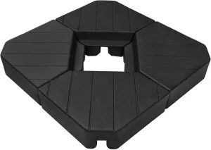 C-Hopetree 229lb Heavy Duty Base Weights Stand for Offset Cantilever Outdoor Patio Umbrella, 4 Piece Set, Black