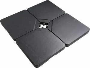 C-Hopetree 256 lb Heavy Duty Base Weights Stand for Offset Cantilever Outdoor Patio Umbrella, 4 Piece Set, Black